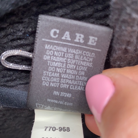 REI Polartec Zip Up Black Jacket Sz L - Picture 8 of 9